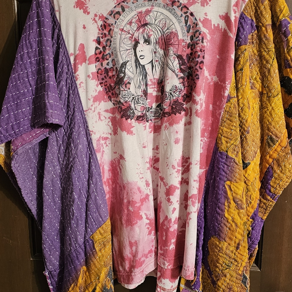Stevie Nicks Tshirt Poncho Top